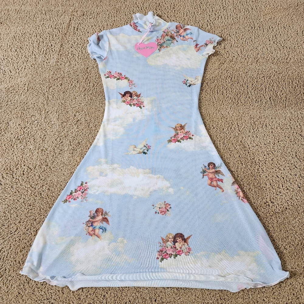 Dolls Kill Sugar Thrillz Cherub Mesh Dress